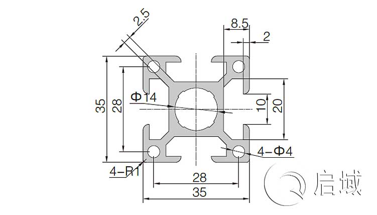 QY-10-3535鋁型材圖紙